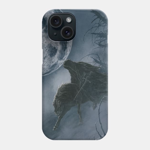 The Witchking Rides Under the Moon of Middle-earth Phone Case by Kip Rasmussen Tolkien Art