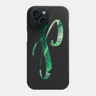 P initial cursive Phone Case