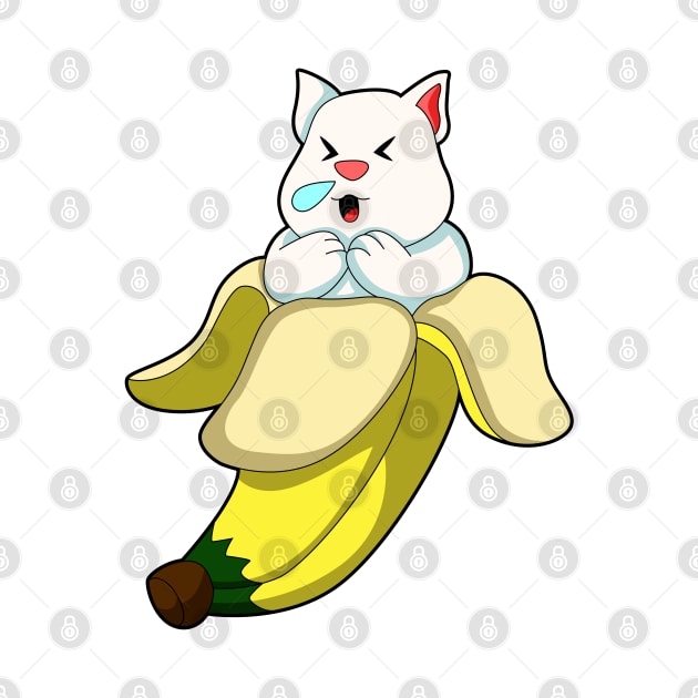 Cat with Banana by Markus Schnabel