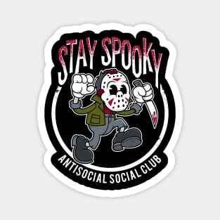 Stay Spooky - Vintage Cartoon Friday the 13th - Slasher Movie Magnet