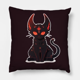 Cute Demon Cat Pillow