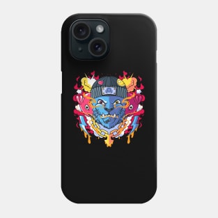 Cat beanie hat Phone Case