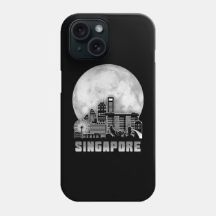 Singapore Skyline Full Moon Phone Case