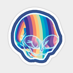 Alien Skull Retro tee Magnet