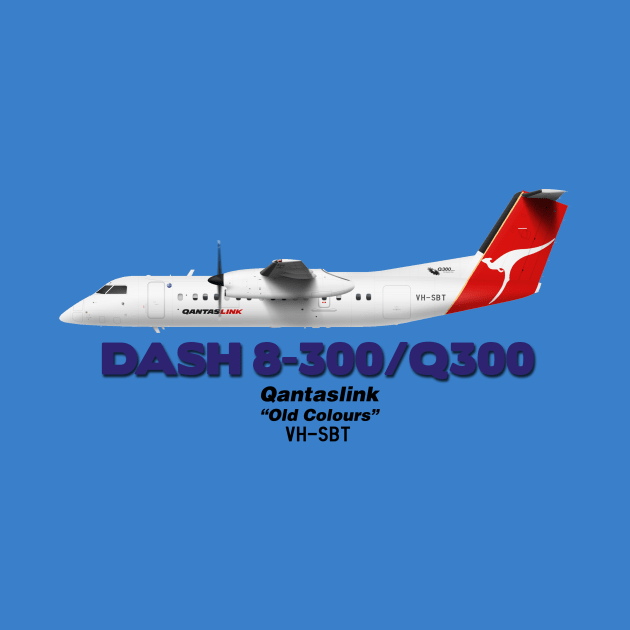 DeHavilland Canada Dash 8-300/Q300 - Qantaslink "Old Colours" by TheArtofFlying