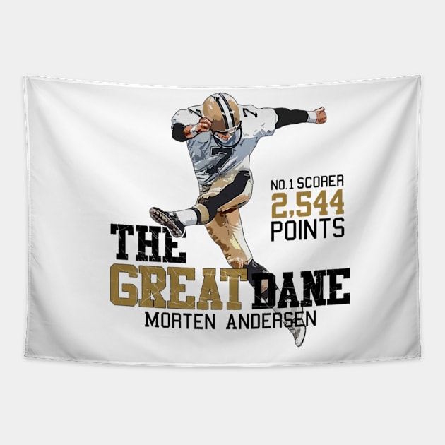 Morten Andersen New Orleans Stance Tapestry by MASTER_SHAOLIN