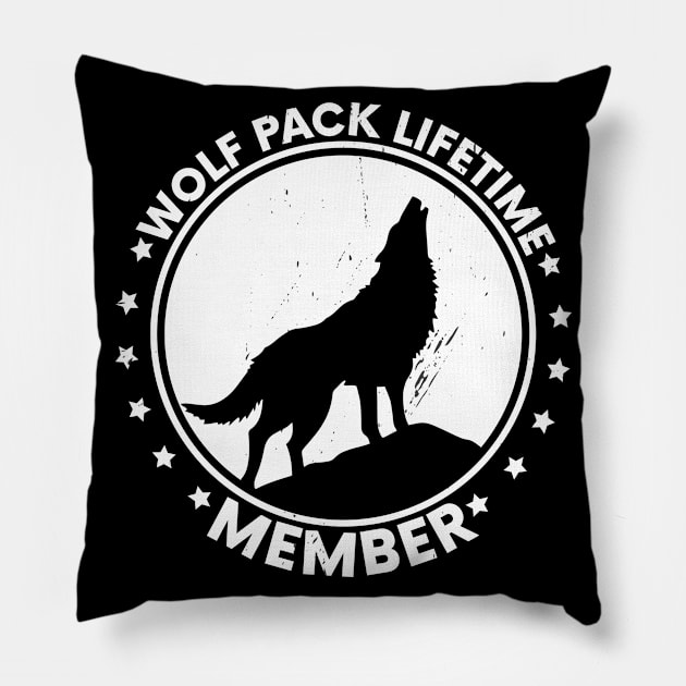 wolf pack lifetime membership Pillow by youki