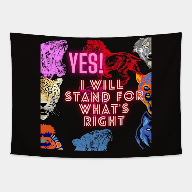 Will Stand for what is right. Tapestry by artist369