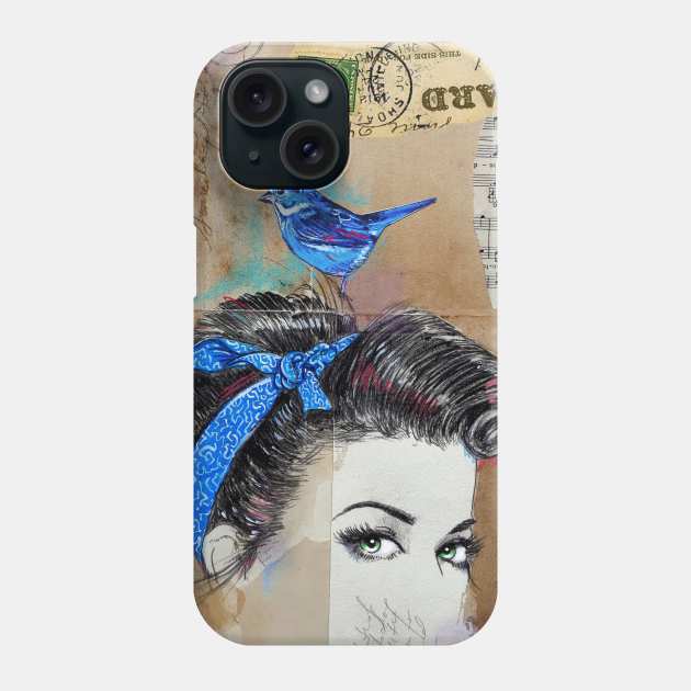 Blue somethings Phone Case by Loui Jover 