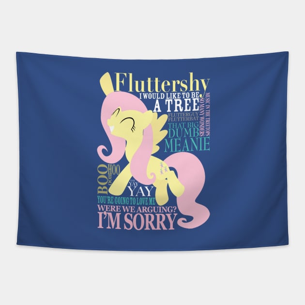 Many Words of Fluttershy Tapestry by ColeDonnerstag