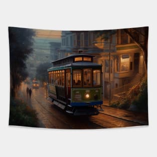 Evening Trolleybus 1 Tapestry