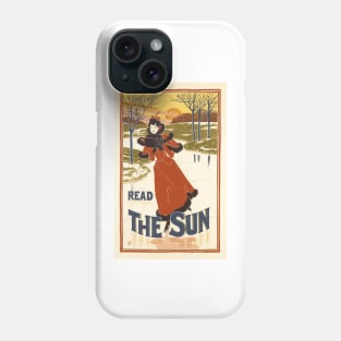 READ THE SUN by Louis Rhead 1896 Maitres De L' Affiche Lithograph Art Phone Case