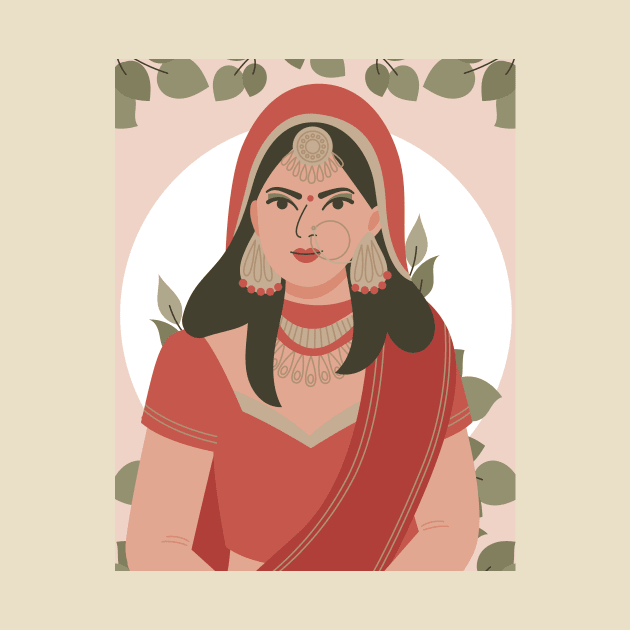 Indian woman portrait by WAYOF