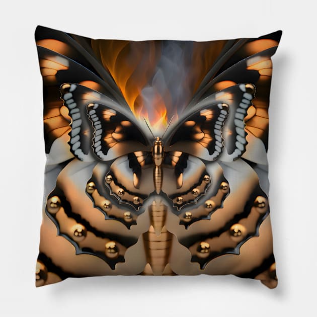 Wildfire Butterfly Pillow by Nuletto