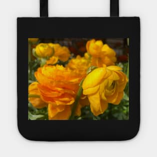 Precious and Tender Orange and Gold Ranunculus Tote