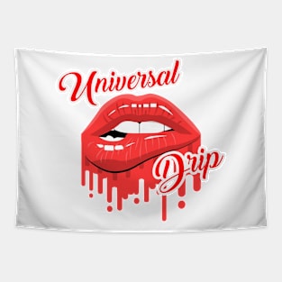 Universal Drip Red Lips Tapestry