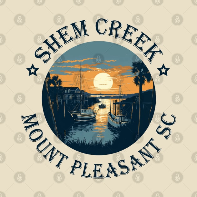 Shem Creek Sunset Mount Pleasant SC by SubtleSplit
