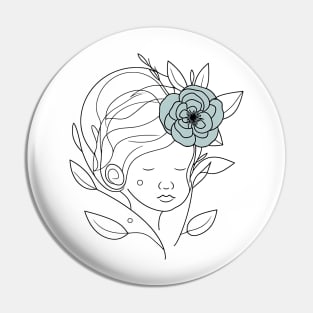 Flower girl outline Pin