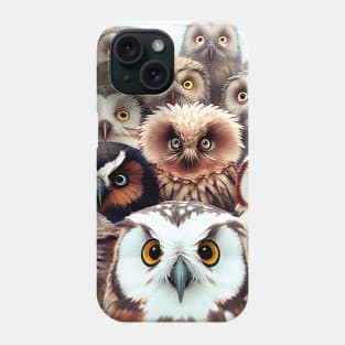 Owl Bird Wild Nature Funny Happy Humor Photo Selfie Phone Case