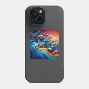 Flowing liquid creates vibrant wave pattern design Phone Case