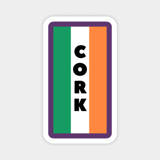 Cork City in Irish Flag Vertical Magnet