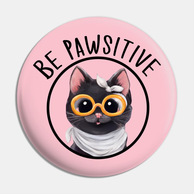 Stay Pawsitive Shirt, Be Pawsitive Shirt, Cat Positivity Shirt, Sarcastic Cat Shirt, cute paw t-shirt, Pawsitive Catitude, Funny Cat Lady Gift, Cat Mom Shirt Gift, Nerd Cat Shirt, Funny Nerdy Cat, Cute Nerd Cat Shirt, Cute Nerd Shirt, Cat Owner Gift Tee Pin by GraviTeeGraphics