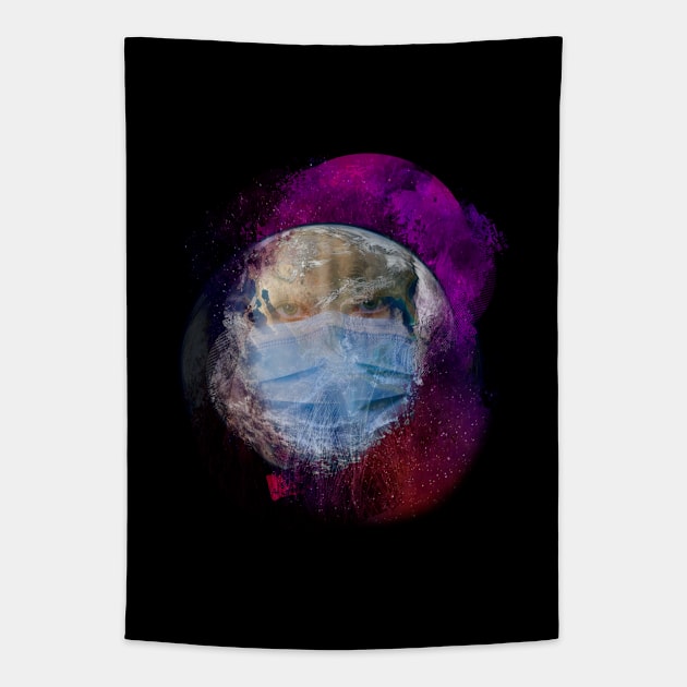 Mask Up World Tapestry by Design_Lawrence