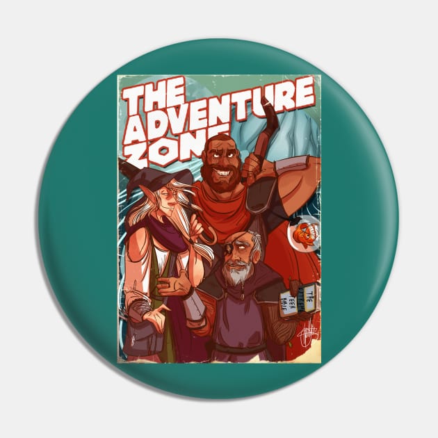 The Adveture Zone retro poster Pin by CrossRoadArt