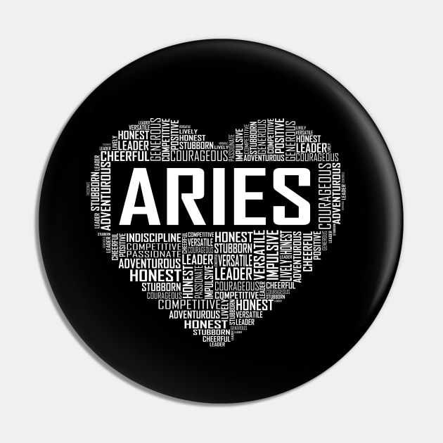 Aries Heart Pin by LetsBeginDesigns