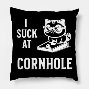 I suck at Cornhole Pillow