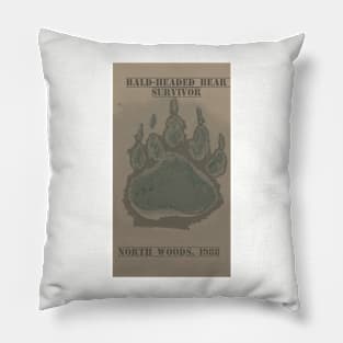 bald headed bear survivor Pillow