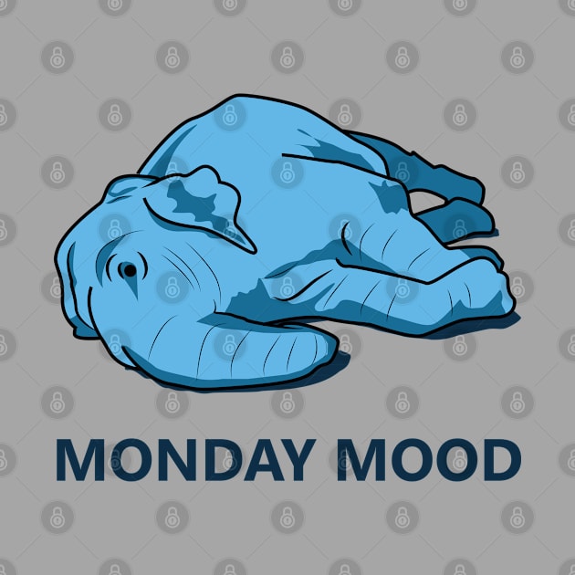 Monday mood blue elephant by Nosa rez