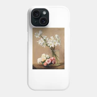 Roses and Lilies (1888) in high resolution by Henri Fantin–Latour Phone Case