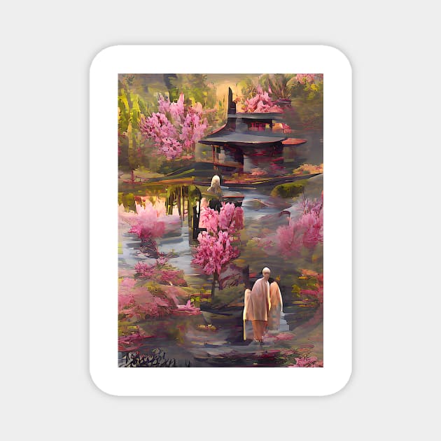 Zen Gardens Magnet by ArtBeatsGallery