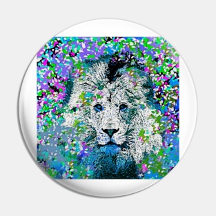 Lion Oil Painting Pin