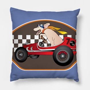 Pup Hotrod Racer Pillow