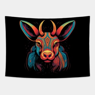 Unlock Your Potential with Our Vibrant Zodiac Ox Design - Empower Yourself Today! Tapestry