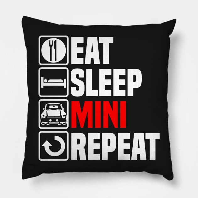 Eat Sleep Mini Pillow by HeriBJ