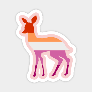 Lesbian Pride Doe | New 5 Colour Sunset Sapphic Flag Magnet