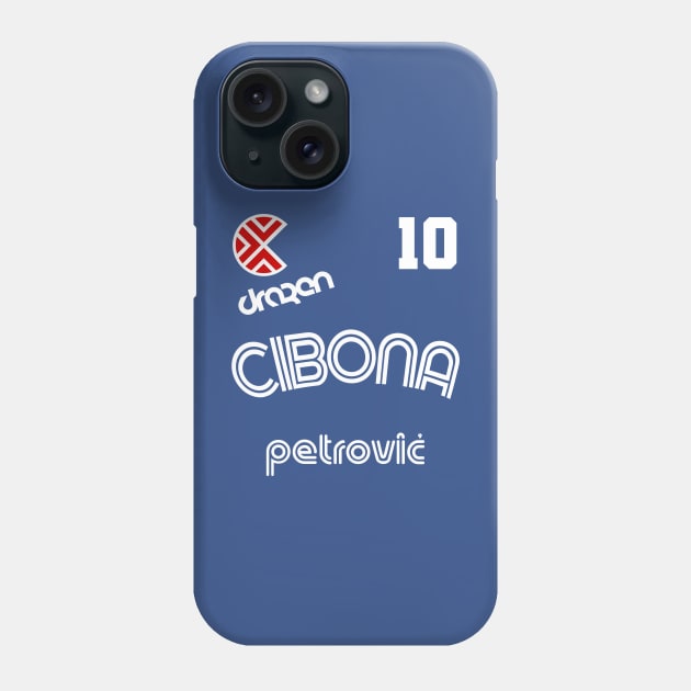 Drazen Petrovic Retro Croatia Basketball Jersey Phone Case by darklordpug