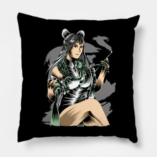 Artwork Illustration Beautiful Girl Smoking With Luxury Jewelry On Her Body Pillow