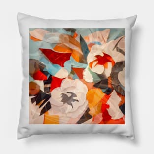 Vivid Abstract Floral Pillow