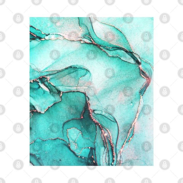 Cyan liquid marble pattern by Rdxart