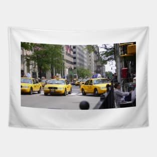 New York 5th Ave Yellow Cabs Tapestry