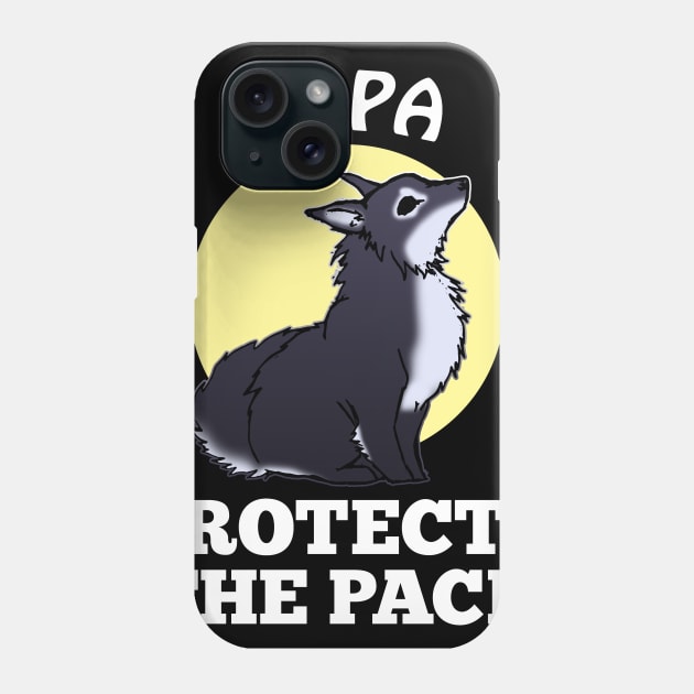 Papa Protects the Pack Phone Case by WordWind