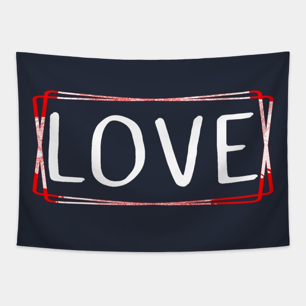 Love typography design Tapestry by joyjeff