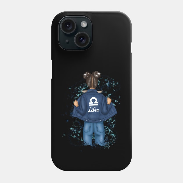 Libra Zodiac Girl Birthday Phone Case by Teewyld