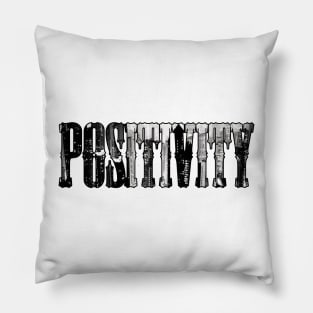 'Positivity' Typography Design Pillow