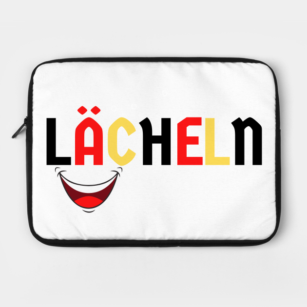 Lacheln Smile In German Umlaut Happy Face Lcheln Laptop Case Teepublic