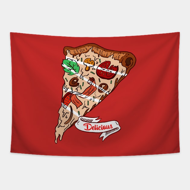 DELICIOUS PIZZA Tapestry by snowhoho